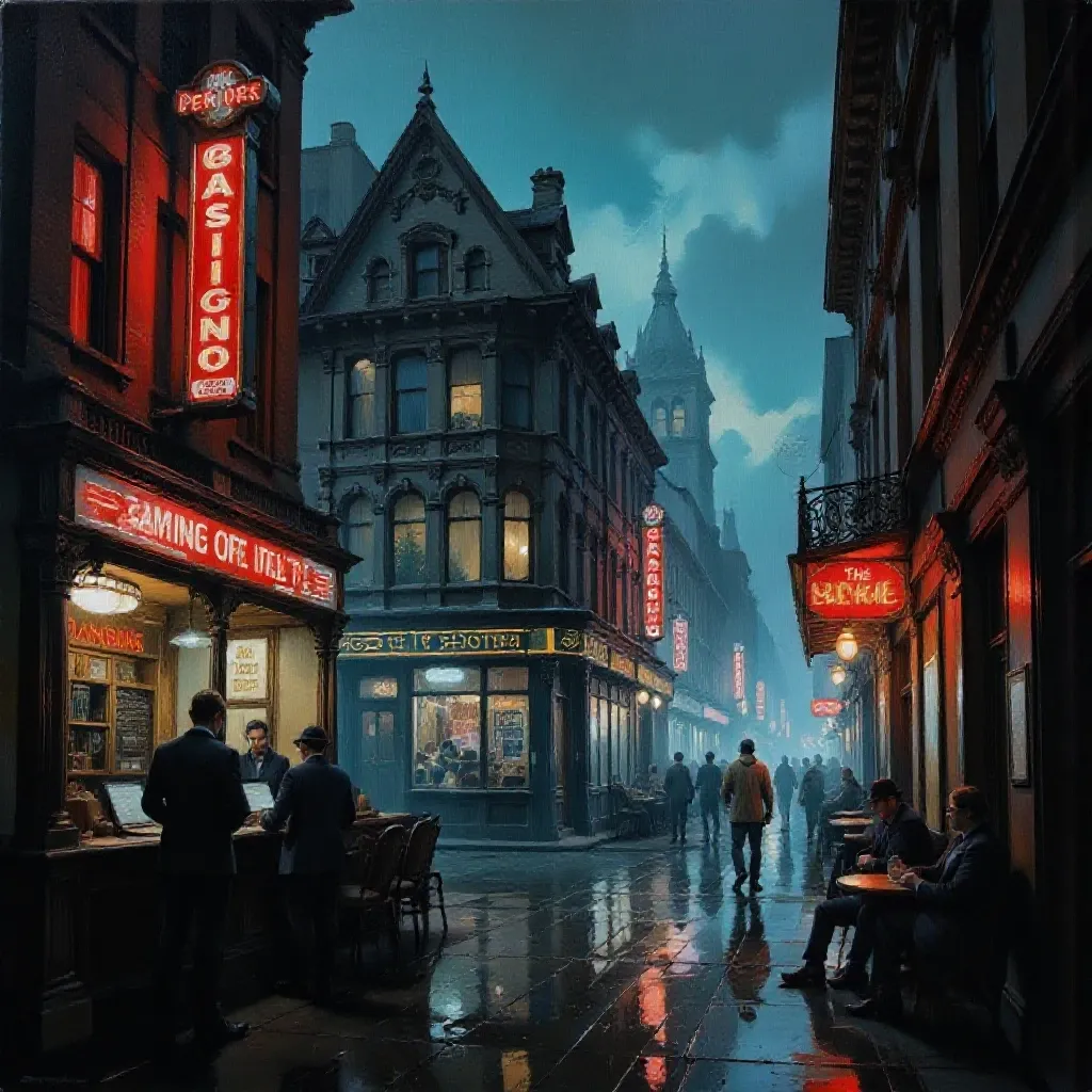 Cyberpunk Gambling Den